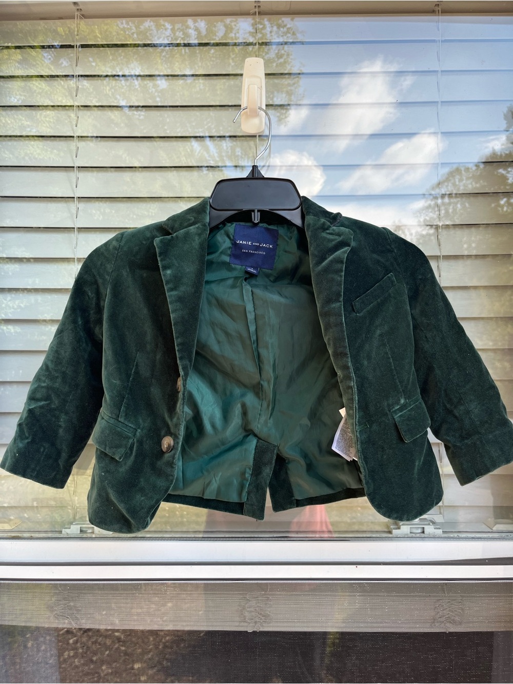 Janie and Jack Dark Green Corduroy Kids Blazer